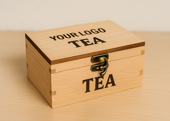 Caja de té grabada